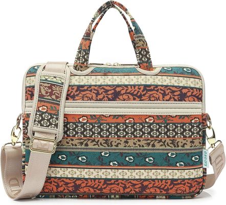 Túi máy tính xách tay được thiết kế cho máy tính xách tay 12,5 đến 14 inch với vải vải in bên trong đệm và nhiều tùy chọn mang theo
