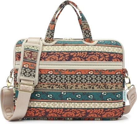 Đỏ Bohemia Patten chống nước laptop vai Messenger túi xách vỏ tay cho 12 inch 13,3 inch laptop