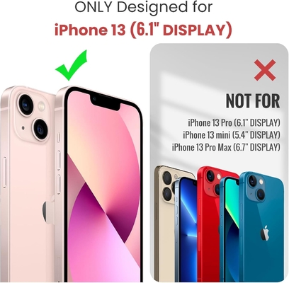 Vỏ iPhone 13, ví zipper với 7 thẻ, dây đeo đeo tay vỗ tay bằng da từ tính