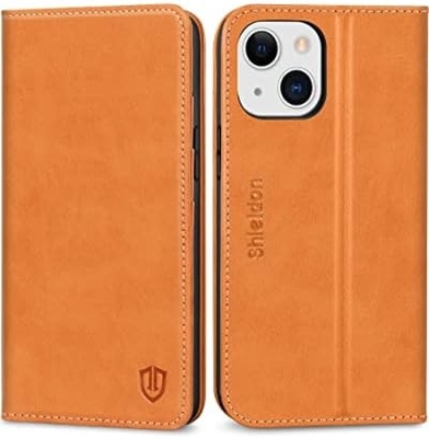 Vỏ gập ví da Biểu dấu từ RFID khóa khe cắm thẻ Được bảo vệ đầy đủ tương thích với iPhone 13