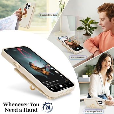 Người giữ thẻ với iPhone 13 Pro Max, người giữ vòng quay 360 °, người giữ thẻ bằng da, vỏ chống sốc RFID,
