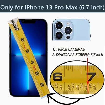 Người giữ thẻ với iPhone 13 Pro Max, người giữ vòng quay 360 °, người giữ thẻ bằng da, vỏ chống sốc RFID,