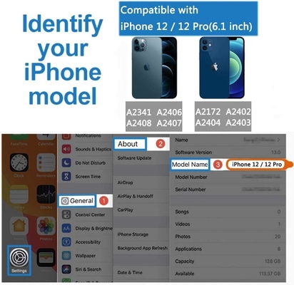 iPhone 12 Pro/iPhone 12 ví với gian hàng, túi dán khóa, vòng đeo tay, ví bảo vệ RFID -