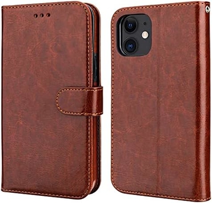 Tương thích với ví iPhone 12 / Pro với thẻ cầm tay PU đứng da chống sốc dây đeo cổ tay clamshell 6.1 inch