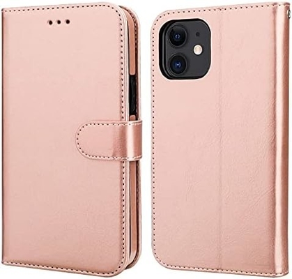 Tương thích với ví iPhone 12 / Pro với thẻ cầm tay PU đứng da chống sốc dây đeo cổ tay clamshell 6.1 inch