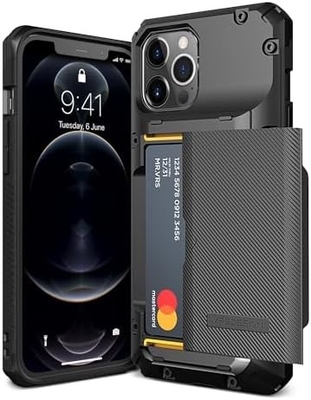 Đối với iPhone 12 Pro Max với [4 thẻ]Tài ví thẻ tín dụng cao cấp cho iPhone 12 Pro Max 6,7 inch