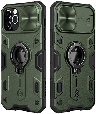 iPhone 12 Pro Max Case với Camera Cover &amp; Kickstand, Duty Military Grade Armour Protection Cover,