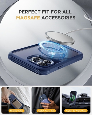 Magnetic cho iPhone 12 Pro Max Case Toàn thân Được xây dựng trong kính Screen Protector&amp; Camera Protector