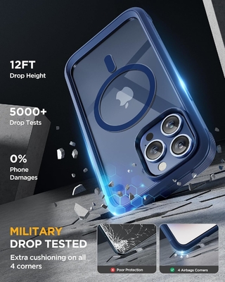 Magnetic cho iPhone 12 Pro Max Case Toàn thân Được xây dựng trong kính Screen Protector&amp; Camera Protector