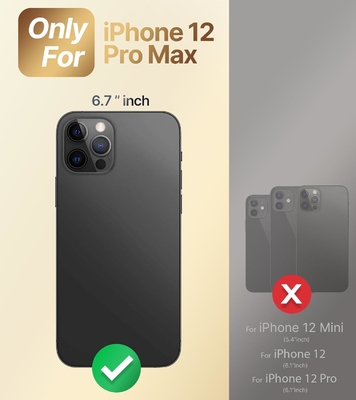 Vỏ iPhone 12 Pro Max với Stand, vỏ điện thoại với Double Ring Kickstand, Phụ nữ Phụ nữ Bling Vỏ bảo vệ sang trọng Nghe