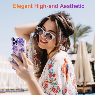 iPhone 12 Pro Max, màu sắc retro in dầu laser gloss mô hình dễ thương xoăn cạnh lượn lượn trường hợp điện thoại tinh tế