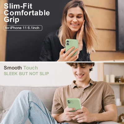 Tương thích với vỏ iPhone 11, nâng cấp silicone lỏng với [các cạnh vuông] [mềm chống trầy xước lớp lót microfiber]