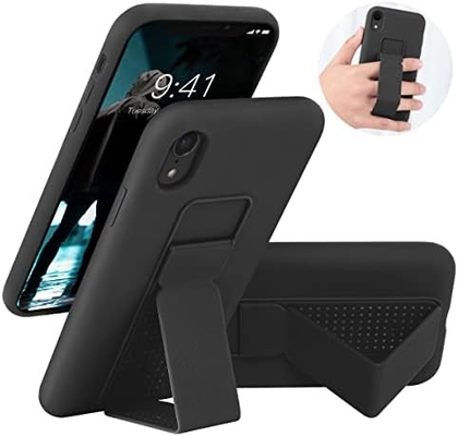 Vỏ Kickstand silicone tương thích với vỏ iPhone 11 ((6.1 in) Đứng dọc và ngang Đứng tay dây đeo Đứng đá kim loại