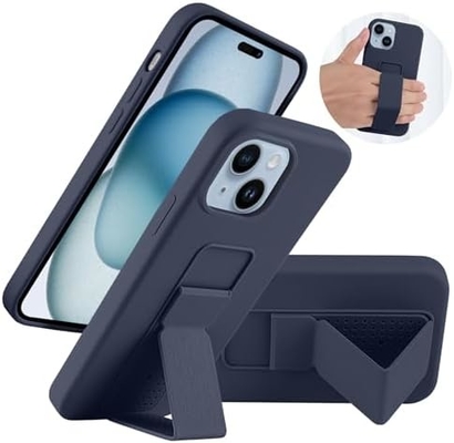 Vỏ Kickstand silicone tương thích với vỏ iPhone 11 ((6.1 in) Đứng dọc và ngang Đứng tay dây đeo Đứng đá kim loại