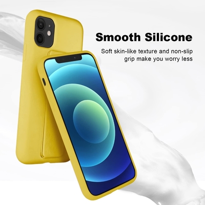 Vỏ Kickstand silicone tương thích với vỏ iPhone 11 ((6.1 in) Đứng dọc và ngang Đứng tay dây đeo Đứng đá kim loại