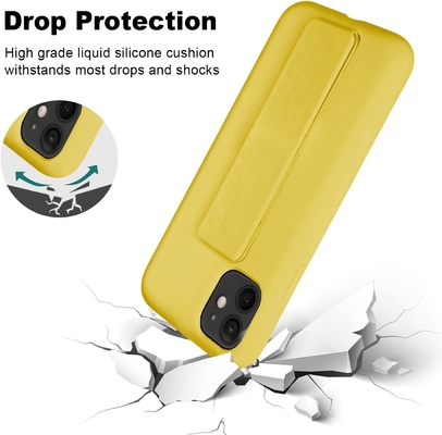 Vỏ Kickstand silicone tương thích với vỏ iPhone 11 ((6.1 in) Đứng dọc và ngang Đứng tay dây đeo Đứng đá kim loại