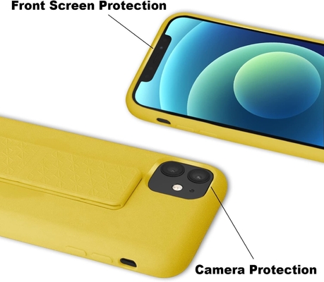 Vỏ Kickstand silicone tương thích với vỏ iPhone 11 ((6.1 in) Đứng dọc và ngang Đứng tay dây đeo Đứng đá kim loại