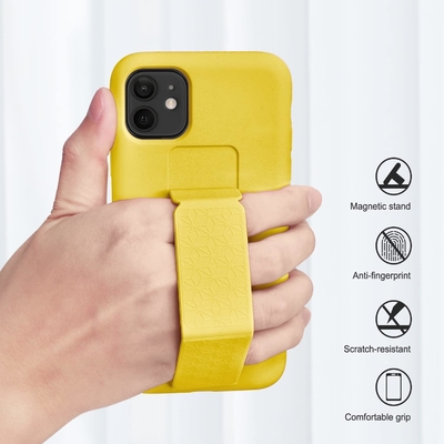Vỏ Kickstand silicone tương thích với vỏ iPhone 11 ((6.1 in) Đứng dọc và ngang Đứng tay dây đeo Đứng đá kim loại