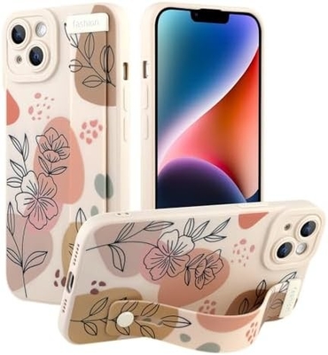iPhone 12 Pro Max Vỏ silicone với dây đeo cho phụ nữ Cô gái Hoa hoa dễ thương Thiết kế mẫu Đường dây mềm điều chỉnh