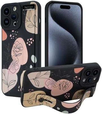 iPhone 12 Pro Max Vỏ silicone với dây đeo cho phụ nữ Cô gái Hoa hoa dễ thương Thiết kế mẫu Đường dây mềm điều chỉnh