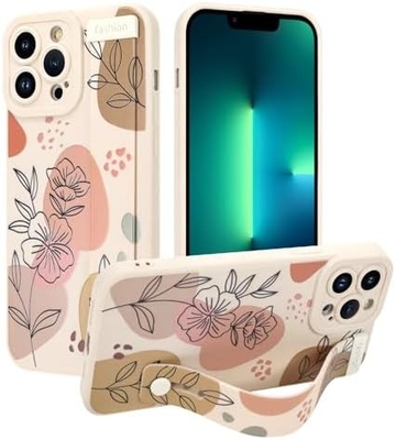 iPhone 12 Pro Max Vỏ silicone với dây đeo cho phụ nữ Cô gái Hoa hoa dễ thương Thiết kế mẫu Đường dây mềm điều chỉnh