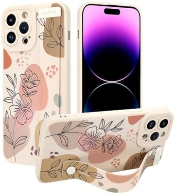 iPhone 12 Pro Max Vỏ silicone với dây đeo cho phụ nữ Cô gái Hoa hoa dễ thương Thiết kế mẫu Đường dây mềm điều chỉnh