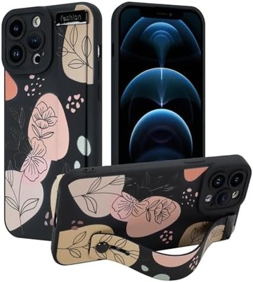 iPhone 12 Pro Max Vỏ silicone với dây đeo cho phụ nữ Cô gái Hoa hoa dễ thương Thiết kế mẫu Đường dây mềm điều chỉnh