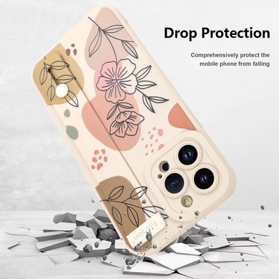 iPhone 12 Pro Max Vỏ silicone với dây đeo cho phụ nữ Cô gái Hoa hoa dễ thương Thiết kế mẫu Đường dây mềm điều chỉnh