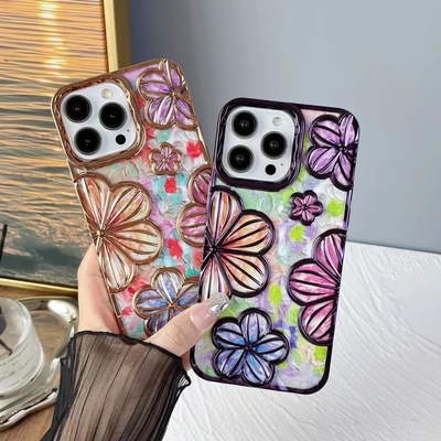 iPhone 12 Pro Max Case 6.7 Inch,Clear 3D Flower Phone Case for Women Girls Luxury Plating Floral Case Cover Aesthetic Vị trí trang trí đẹp