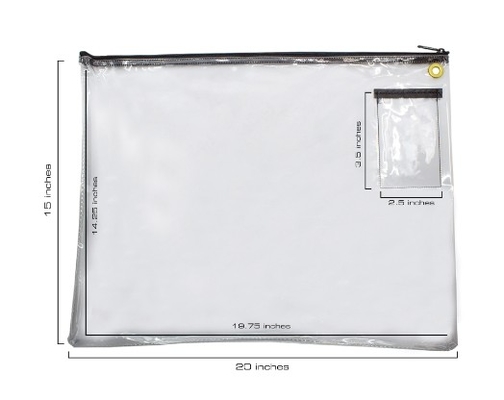 Interoffice Transit Clear Mailbag The interoffice transit clear mailbag là lý tưởng cho thư, thư kích thước hợp pháp, tệp, báo cáo và nhiều hơn nữa
