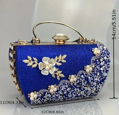 New Elegant Rhinestone Bead Decor Dinner Bag, Party, Wedding Women's Evening Handbag, Vintage Style Small Prom Bag