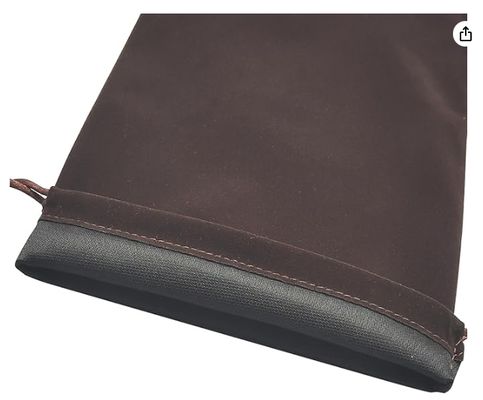 Large Brown Velvet Cremains Urn Bag for Human Ashes - for Use Inside The Urn - Size 10" X 12" (230 Cubic Inches Capacity) - Includes a Resealable PE Material Ashes Storage Bag