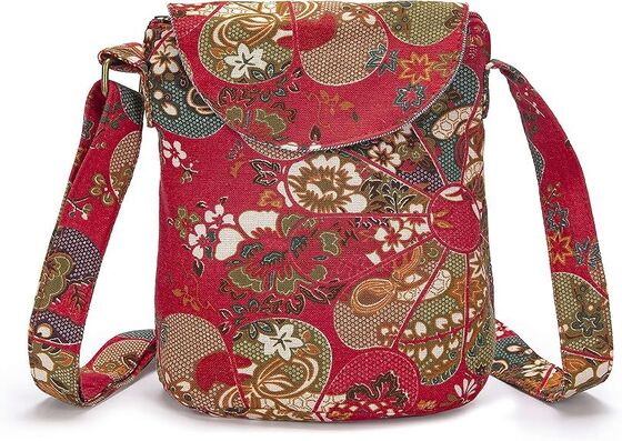 Women's Retro Small Size Canvas Shoulder Bag Hippie Boho Crossbody Handbag