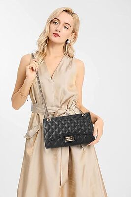 Túi Crossbody Quilted cho phụ nữ Thẻ quần áo phụ nữ có dây chuyền