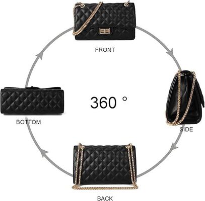 Túi Crossbody Quilted cho phụ nữ Thẻ quần áo phụ nữ có dây chuyền