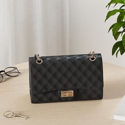 Túi Crossbody Quilted cho phụ nữ Thẻ quần áo phụ nữ có dây chuyền