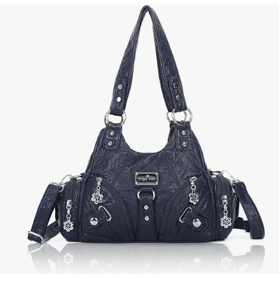 Ví Nữ Túi Đeo Vai Hobo Nhỏ Túi Tote Nhiều Túi Da Vagen Có Dây Kéo