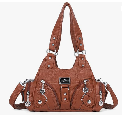 Ví Nữ Túi Đeo Vai Hobo Nhỏ Túi Tote Nhiều Túi Da Vagen Có Dây Kéo