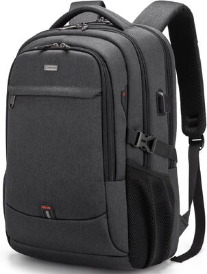 17 Inch laptop ba lô cho du lịch chống nước ba lô trường đại học cho nam/phụ nữ laptop túi với cổng sạc USB, đen
