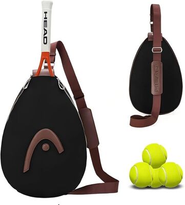 túi vợt đầu cho quần vợt Pickleball bóng chày, màu đen.