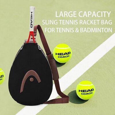 túi vợt đầu cho quần vợt Pickleball bóng chày, màu đen.
