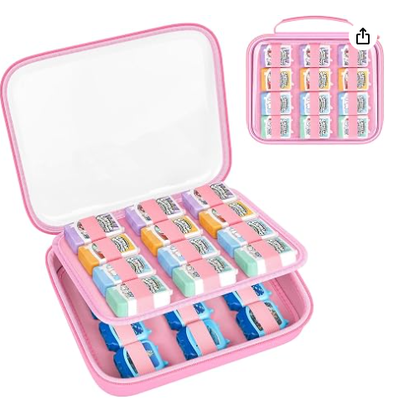Hard Case Audiobook 4-Pack Sets, Case Only. Tấm nắp rõ ràng và vỏ EVA tổ chức nhiều bộ hình dạng hộp để hiển thị và đi du lịch.
