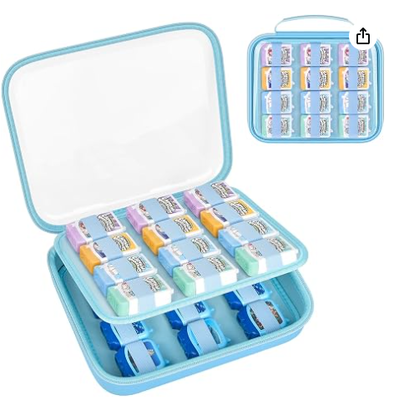 Hard Case Audiobook 4-Pack Sets, Case Only. Tấm nắp rõ ràng và vỏ EVA tổ chức nhiều bộ hình dạng hộp để hiển thị và đi du lịch.