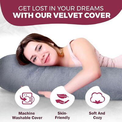 Gối mang thai để ngủ Gối mang thai 57 inch cho phụ nữ mang thai có nắp có thể giặt được