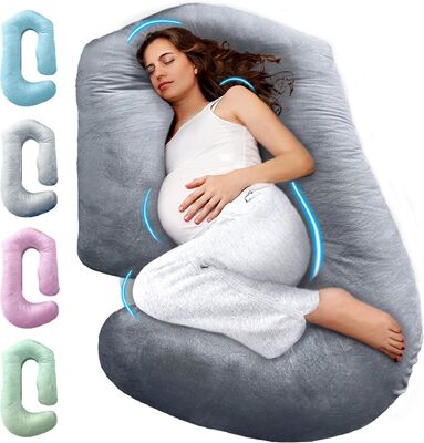 Gối mang thai để ngủ Gối mang thai 57 inch cho phụ nữ mang thai có nắp có thể giặt được