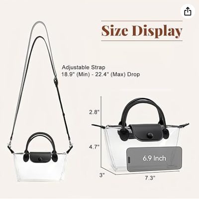 Túi trong suốt cho nữ, Túi đeo chéo đạt chuẩn sân vận động, Túi xách sân vận động cho các buổi hòa nhạc & sự kiện thể thao