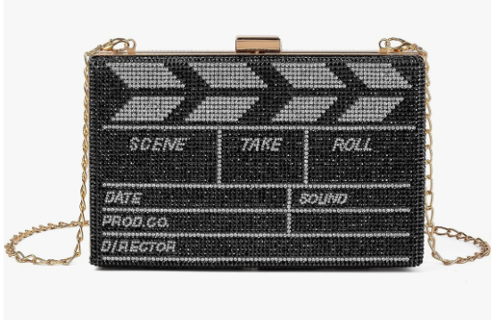 Túi đeo chéo retro đính đá cho nữ, ví cầm tay độc đáo dự tiệc cho nữ