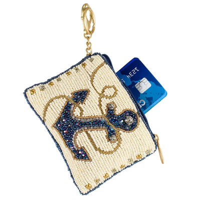 Hooked Up Coin Purse Eye catching butterfly coin bag with bold beadwork floral patterns chơi đùa và khóa khóa hoàn hảo cho những thứ thiết yếu nhỏ