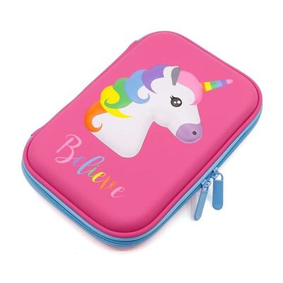 ODM 60 cái Hộp đựng bút chì Unicorn EVA In 3D Logo Màu hồng