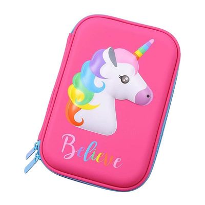 ODM 60 cái Hộp đựng bút chì Unicorn EVA In 3D Logo Màu hồng